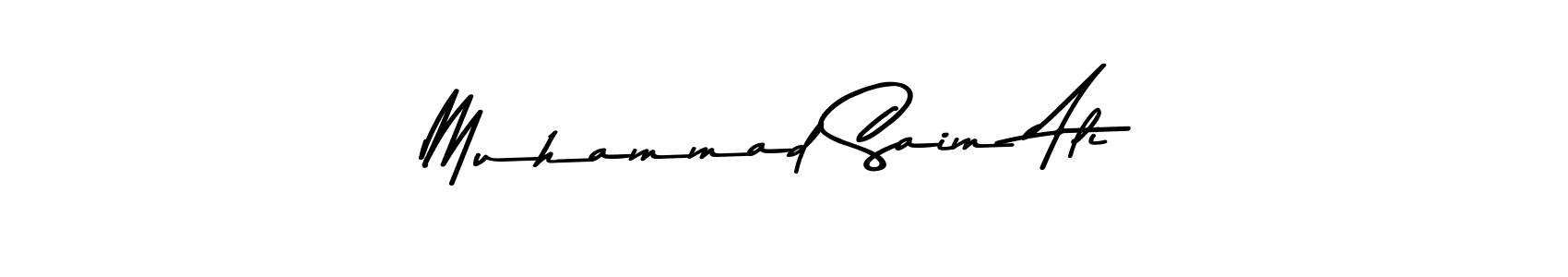 Use a signature maker to create a handwritten signature online. With this signature software, you can design (Asem Kandis PERSONAL USE) your own signature for name Muhammad Saim Ali. Muhammad Saim Ali signature style 9 images and pictures png