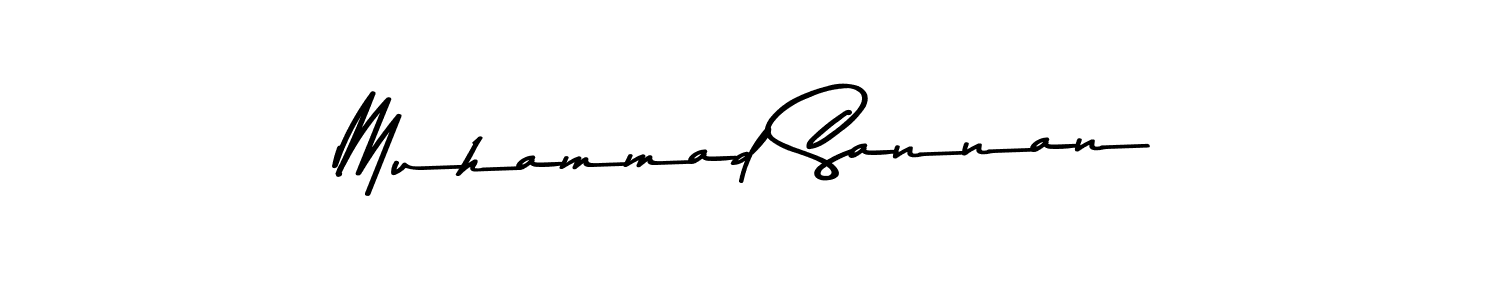 Create a beautiful signature design for name Muhammad Sannan. With this signature (Asem Kandis PERSONAL USE) fonts, you can make a handwritten signature for free. Muhammad Sannan signature style 9 images and pictures png