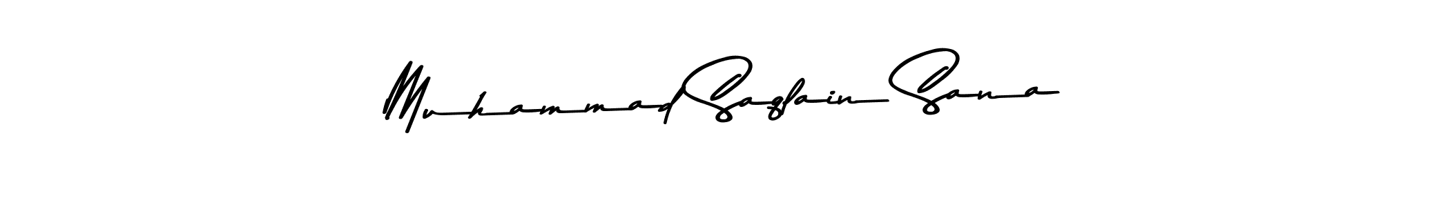Make a beautiful signature design for name Muhammad Saqlain Sana. With this signature (Asem Kandis PERSONAL USE) style, you can create a handwritten signature for free. Muhammad Saqlain Sana signature style 9 images and pictures png