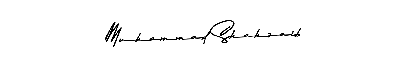 How to make Muhammad Shahzaib name signature. Use Asem Kandis PERSONAL USE style for creating short signs online. This is the latest handwritten sign. Muhammad Shahzaib signature style 9 images and pictures png