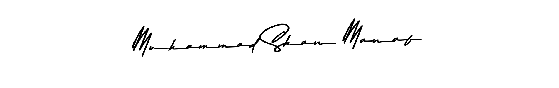 Create a beautiful signature design for name Muhammad Shan Manaf. With this signature (Asem Kandis PERSONAL USE) fonts, you can make a handwritten signature for free. Muhammad Shan Manaf signature style 9 images and pictures png