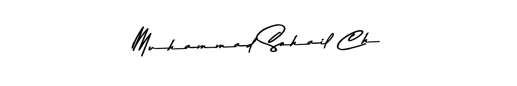 Make a beautiful signature design for name Muhammad Sohail Ch. With this signature (Asem Kandis PERSONAL USE) style, you can create a handwritten signature for free. Muhammad Sohail Ch signature style 9 images and pictures png