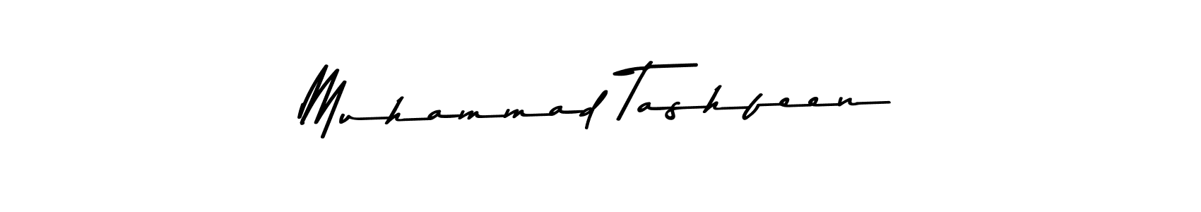 Make a beautiful signature design for name Muhammad Tashfeen. With this signature (Asem Kandis PERSONAL USE) style, you can create a handwritten signature for free. Muhammad Tashfeen signature style 9 images and pictures png