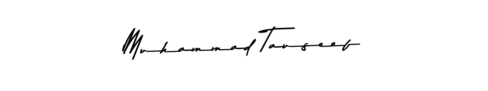 Make a beautiful signature design for name Muhammad Tauseef. With this signature (Asem Kandis PERSONAL USE) style, you can create a handwritten signature for free. Muhammad Tauseef signature style 9 images and pictures png
