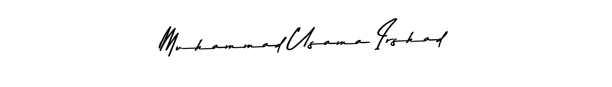 Make a beautiful signature design for name Muhammad Usama Irshad. With this signature (Asem Kandis PERSONAL USE) style, you can create a handwritten signature for free. Muhammad Usama Irshad signature style 9 images and pictures png