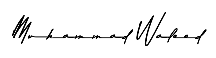 The Asem Kandis PERSONAL USE lettering style adds unique flourish to name Muhammad Waleed. Stand out with a custom digital autograph made in seconds. Muhammad Waleed signature style 9 images and pictures png