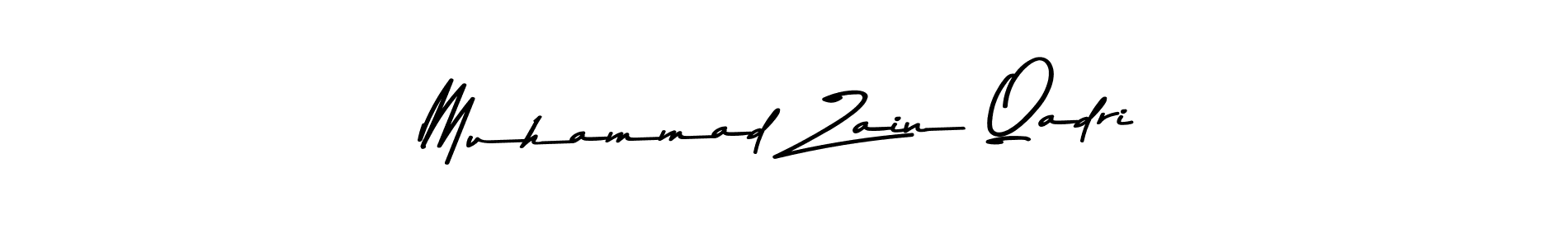 How to make Muhammad Zain Qadri name signature. Use Asem Kandis PERSONAL USE style for creating short signs online. This is the latest handwritten sign. Muhammad Zain Qadri signature style 9 images and pictures png