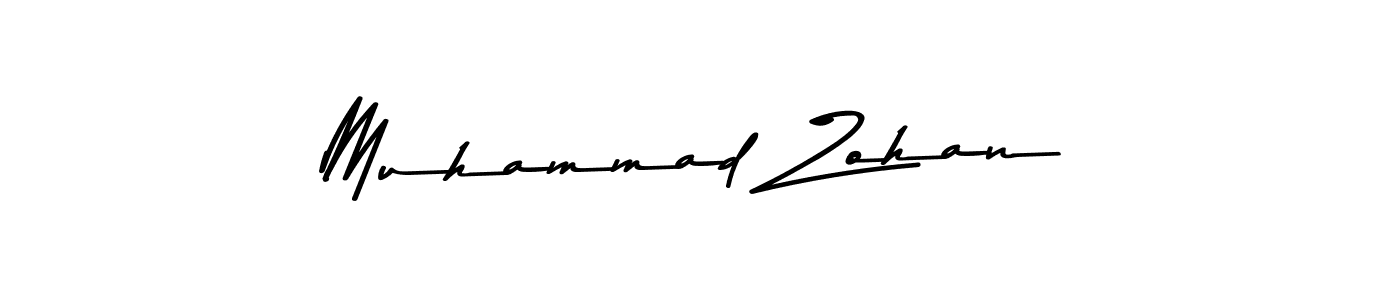 Make a beautiful signature design for name Muhammad Zohan. With this signature (Asem Kandis PERSONAL USE) style, you can create a handwritten signature for free. Muhammad Zohan signature style 9 images and pictures png