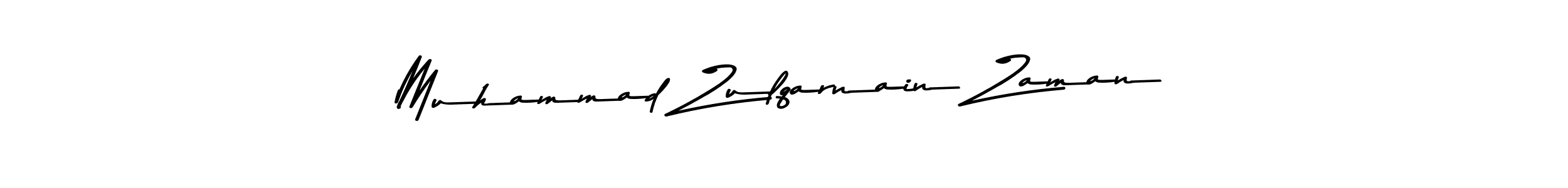 How to make Muhammad Zulqarnain Zaman name signature. Use Asem Kandis PERSONAL USE style for creating short signs online. This is the latest handwritten sign. Muhammad Zulqarnain Zaman signature style 9 images and pictures png