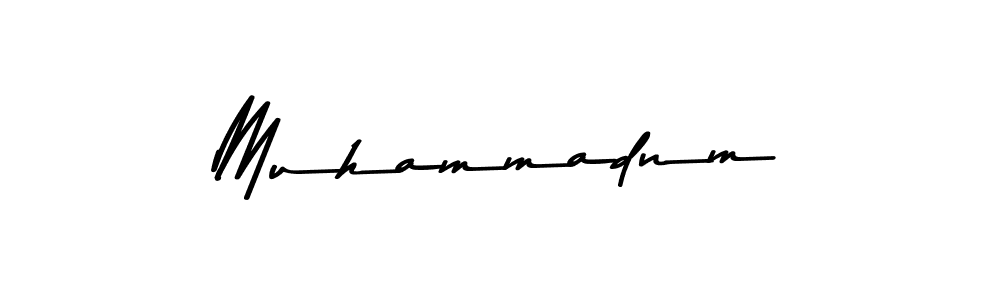 Create a beautiful signature design for name Muhammadnm. With this signature (Asem Kandis PERSONAL USE) fonts, you can make a handwritten signature for free. Muhammadnm signature style 9 images and pictures png