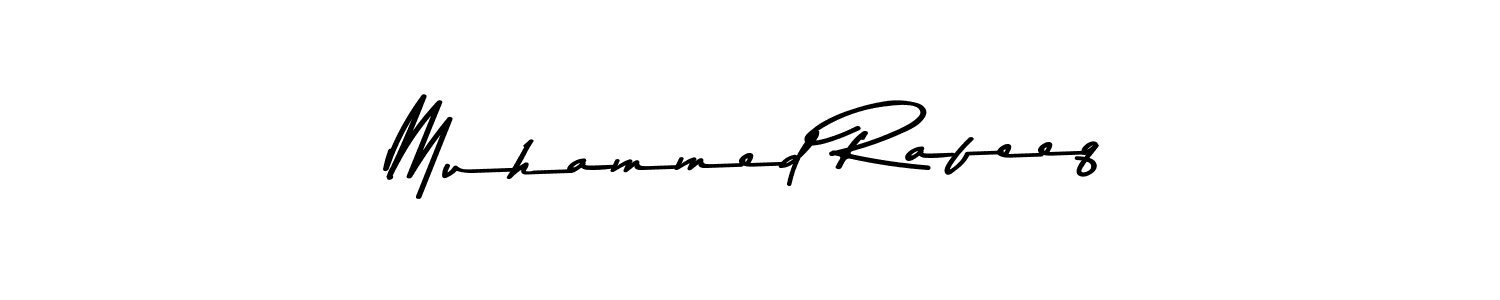 Make a beautiful signature design for name Muhammed Rafeeq. With this signature (Asem Kandis PERSONAL USE) style, you can create a handwritten signature for free. Muhammed Rafeeq signature style 9 images and pictures png