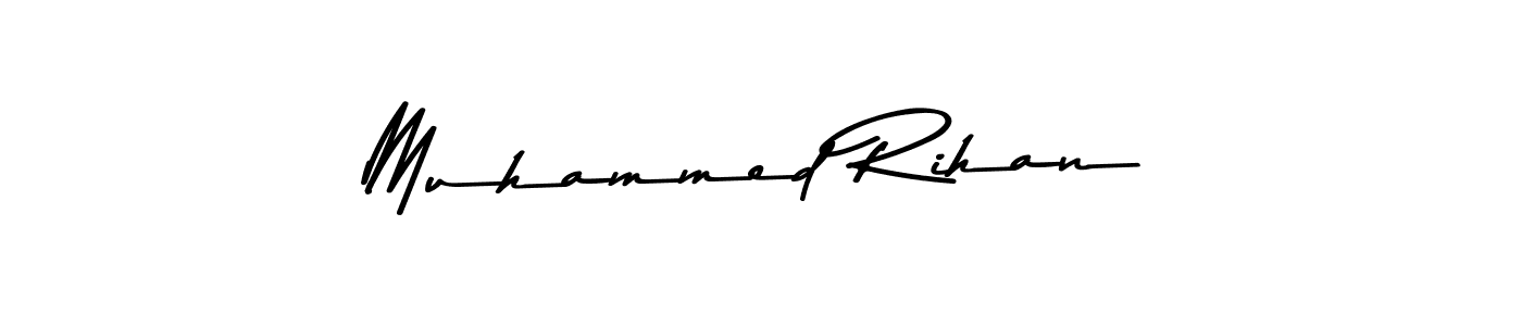 Also You can easily find your signature by using the search form. We will create Muhammed Rihan name handwritten signature images for you free of cost using Asem Kandis PERSONAL USE sign style. Muhammed Rihan signature style 9 images and pictures png