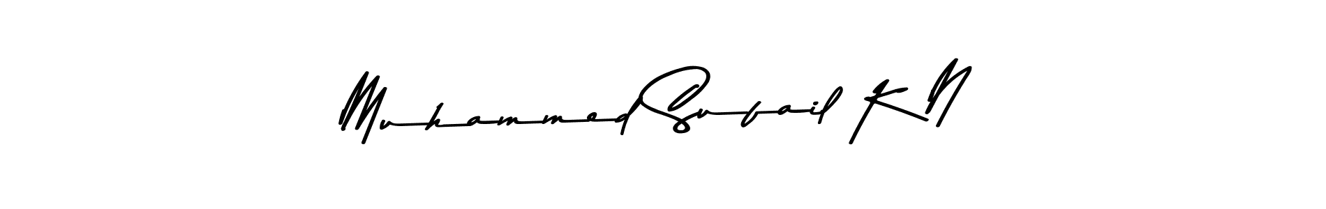 Muhammed Sufail K N stylish signature style. Best Handwritten Sign (Asem Kandis PERSONAL USE) for my name. Handwritten Signature Collection Ideas for my name Muhammed Sufail K N. Muhammed Sufail K N signature style 9 images and pictures png