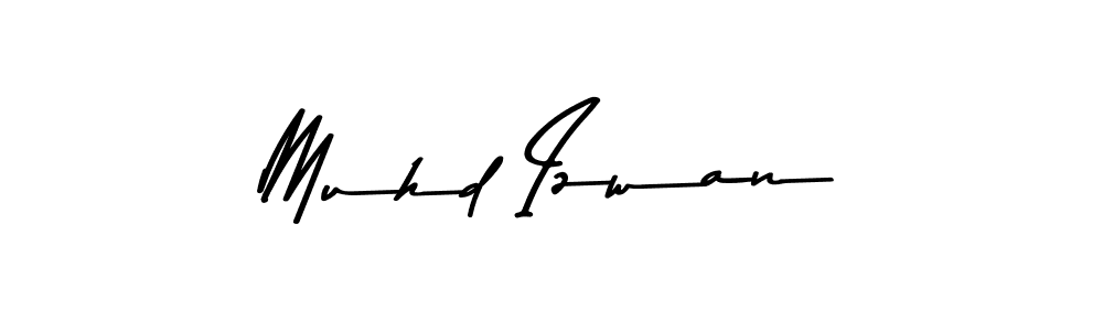 How to make Muhd Izwan name signature. Use Asem Kandis PERSONAL USE style for creating short signs online. This is the latest handwritten sign. Muhd Izwan signature style 9 images and pictures png