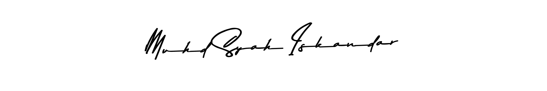 Use a signature maker to create a handwritten signature online. With this signature software, you can design (Asem Kandis PERSONAL USE) your own signature for name Muhd Syah Iskandar. Muhd Syah Iskandar signature style 9 images and pictures png