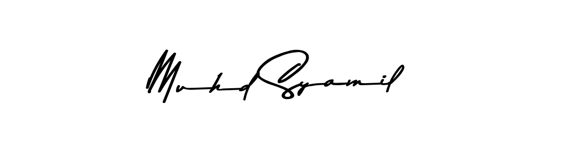 How to make Muhd Syamil name signature. Use Asem Kandis PERSONAL USE style for creating short signs online. This is the latest handwritten sign. Muhd Syamil signature style 9 images and pictures png