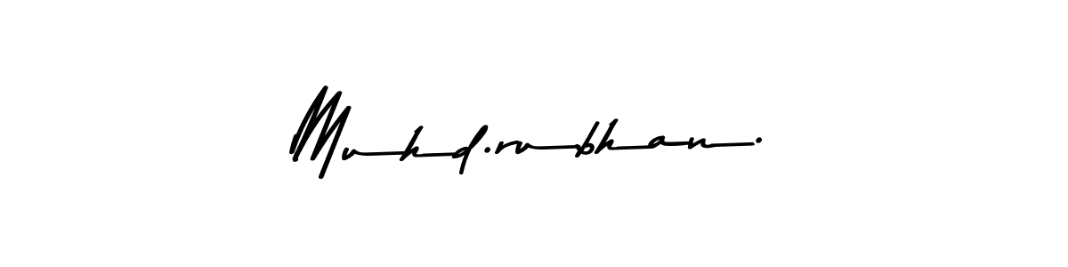 Also we have Muhd.rubhan. name is the best signature style. Create professional handwritten signature collection using Asem Kandis PERSONAL USE autograph style. Muhd.rubhan. signature style 9 images and pictures png