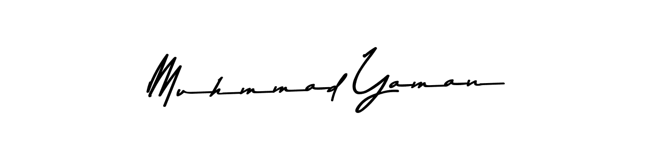 Create a beautiful signature design for name Muhmmad Yaman. With this signature (Asem Kandis PERSONAL USE) fonts, you can make a handwritten signature for free. Muhmmad Yaman signature style 9 images and pictures png