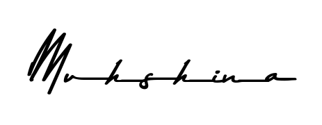 Create your official email sign-off with Muhshina name in Asem Kandis PERSONAL USE style. Crisp, clean, and perfectly legible across all screens. Muhshina signature style 9 images and pictures png