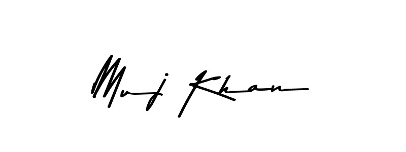 How to make Muj Khan name signature. Use Asem Kandis PERSONAL USE style for creating short signs online. This is the latest handwritten sign. Muj Khan signature style 9 images and pictures png