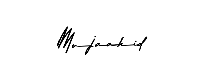 Make a beautiful signature design for name Mujaahid. With this signature (Asem Kandis PERSONAL USE) style, you can create a handwritten signature for free. Mujaahid signature style 9 images and pictures png
