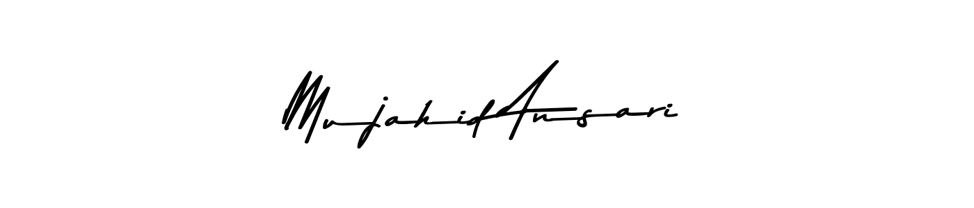 Use a signature maker to create a handwritten signature online. With this signature software, you can design (Asem Kandis PERSONAL USE) your own signature for name Mujahid Ansari. Mujahid Ansari signature style 9 images and pictures png