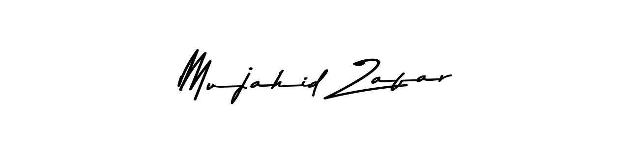 How to make Mujahid Zafar name signature. Use Asem Kandis PERSONAL USE style for creating short signs online. This is the latest handwritten sign. Mujahid Zafar signature style 9 images and pictures png