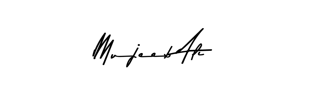 How to make Mujeeb Ali name signature. Use Asem Kandis PERSONAL USE style for creating short signs online. This is the latest handwritten sign. Mujeeb Ali signature style 9 images and pictures png