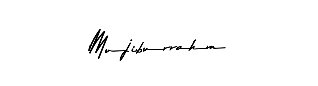 Create a beautiful signature design for name Mujiburrahm. With this signature (Asem Kandis PERSONAL USE) fonts, you can make a handwritten signature for free. Mujiburrahm signature style 9 images and pictures png