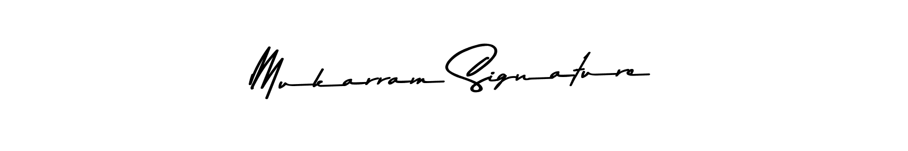 Design your own signature with our free online signature maker. With this signature software, you can create a handwritten (Asem Kandis PERSONAL USE) signature for name Mukarram Signature. Mukarram Signature signature style 9 images and pictures png