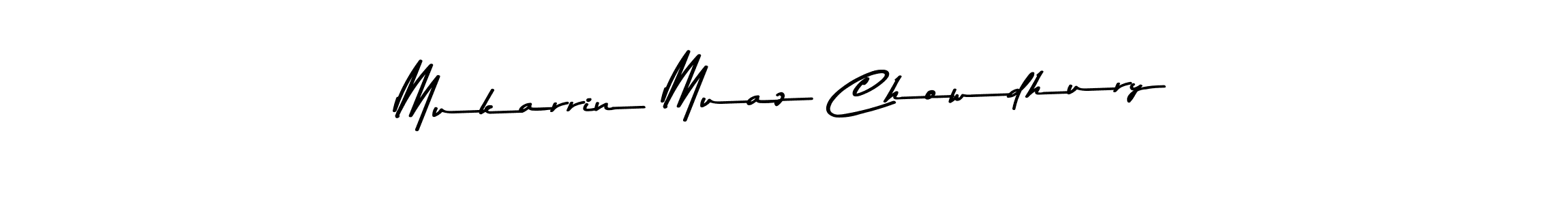 How to make Mukarrin Muaz Chowdhury signature? Asem Kandis PERSONAL USE is a professional autograph style. Create handwritten signature for Mukarrin Muaz Chowdhury name. Mukarrin Muaz Chowdhury signature style 9 images and pictures png