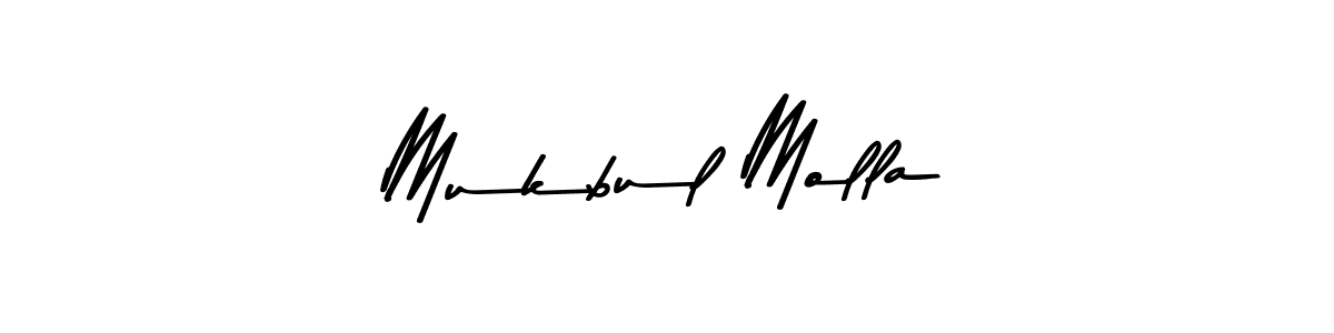 Make a beautiful signature design for name Mukbul Molla. With this signature (Asem Kandis PERSONAL USE) style, you can create a handwritten signature for free. Mukbul Molla signature style 9 images and pictures png