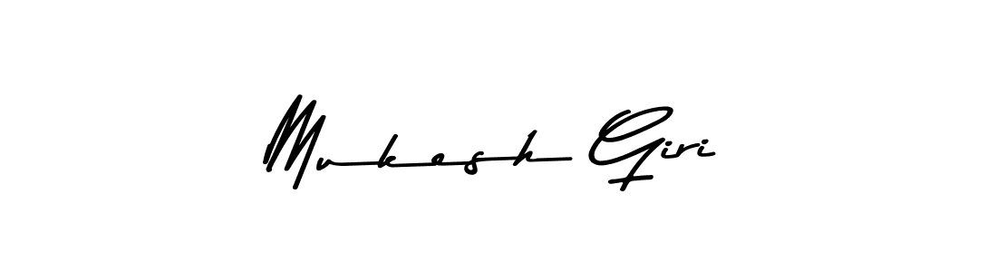 Design your own signature with our free online signature maker. With this signature software, you can create a handwritten (Asem Kandis PERSONAL USE) signature for name Mukesh Giri. Mukesh Giri signature style 9 images and pictures png