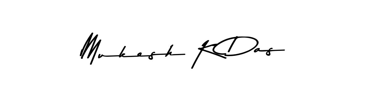 Use a signature maker to create a handwritten signature online. With this signature software, you can design (Asem Kandis PERSONAL USE) your own signature for name Mukesh K Das. Mukesh K Das signature style 9 images and pictures png