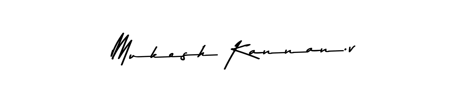 Design your own signature with our free online signature maker. With this signature software, you can create a handwritten (Asem Kandis PERSONAL USE) signature for name Mukesh Kannan.v. Mukesh Kannan.v signature style 9 images and pictures png