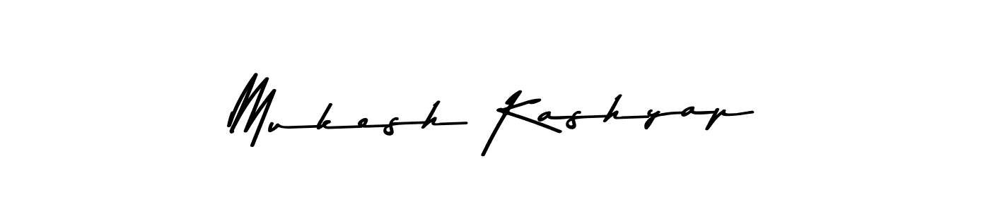 Create a beautiful signature design for name Mukesh Kashyap. With this signature (Asem Kandis PERSONAL USE) fonts, you can make a handwritten signature for free. Mukesh Kashyap signature style 9 images and pictures png