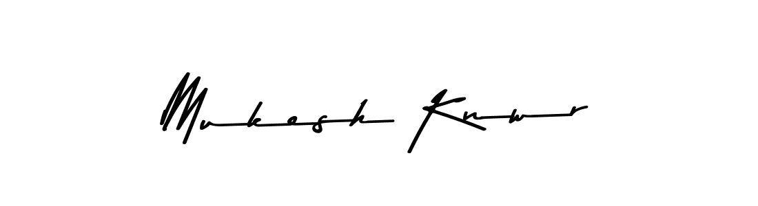 Asem Kandis PERSONAL USE is a professional signature style that is perfect for those who want to add a touch of class to their signature. It is also a great choice for those who want to make their signature more unique. Get Mukesh Knwr name to fancy signature for free. Mukesh Knwr signature style 9 images and pictures png