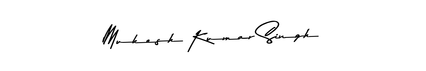 Create a beautiful signature design for name Mukesh Kumar Singh. With this signature (Asem Kandis PERSONAL USE) fonts, you can make a handwritten signature for free. Mukesh Kumar Singh signature style 9 images and pictures png