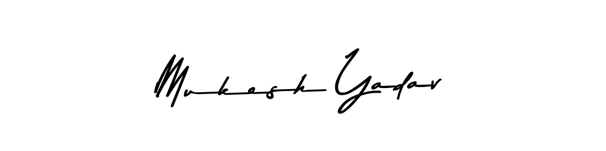 Make a beautiful signature design for name Mukesh Yadav. With this signature (Asem Kandis PERSONAL USE) style, you can create a handwritten signature for free. Mukesh Yadav signature style 9 images and pictures png