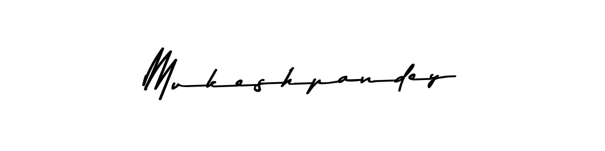 How to make Mukeshpandey name signature. Use Asem Kandis PERSONAL USE style for creating short signs online. This is the latest handwritten sign. Mukeshpandey signature style 9 images and pictures png