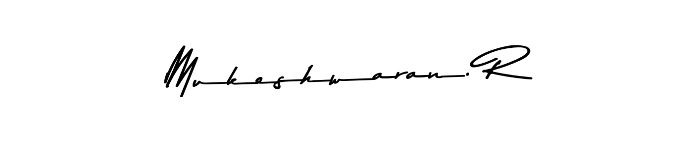 Mukeshwaran. R stylish signature style. Best Handwritten Sign (Asem Kandis PERSONAL USE) for my name. Handwritten Signature Collection Ideas for my name Mukeshwaran. R. Mukeshwaran. R signature style 9 images and pictures png