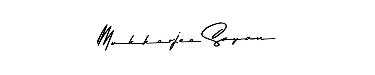Make a beautiful signature design for name Mukherjee Sayan. With this signature (Asem Kandis PERSONAL USE) style, you can create a handwritten signature for free. Mukherjee Sayan signature style 9 images and pictures png