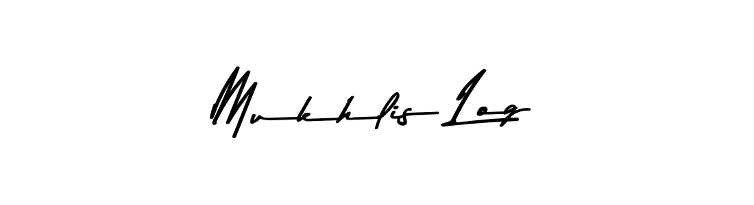 Make a beautiful signature design for name Mukhlis Log. With this signature (Asem Kandis PERSONAL USE) style, you can create a handwritten signature for free. Mukhlis Log signature style 9 images and pictures png