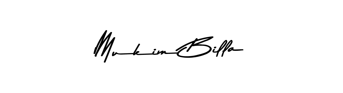 How to make Mukim Billa name signature. Use Asem Kandis PERSONAL USE style for creating short signs online. This is the latest handwritten sign. Mukim Billa signature style 9 images and pictures png