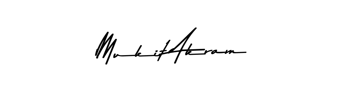 Design your own signature with our free online signature maker. With this signature software, you can create a handwritten (Asem Kandis PERSONAL USE) signature for name Mukit Akram. Mukit Akram signature style 9 images and pictures png