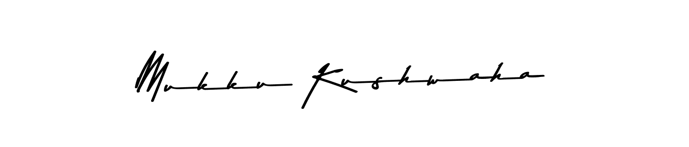 The best way (Asem Kandis PERSONAL USE) to make a short signature is to pick only two or three words in your name. The name Mukku Kushwaha include a total of six letters. For converting this name. Mukku Kushwaha signature style 9 images and pictures png