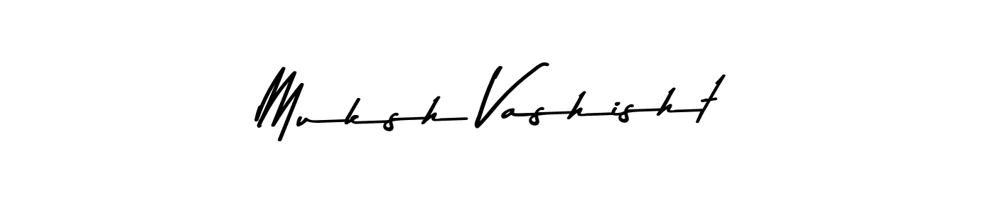 Muksh Vashisht stylish signature style. Best Handwritten Sign (Asem Kandis PERSONAL USE) for my name. Handwritten Signature Collection Ideas for my name Muksh Vashisht. Muksh Vashisht signature style 9 images and pictures png