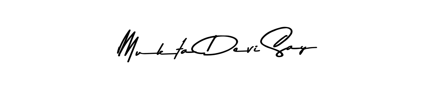 Mukta Devi Say stylish signature style. Best Handwritten Sign (Asem Kandis PERSONAL USE) for my name. Handwritten Signature Collection Ideas for my name Mukta Devi Say. Mukta Devi Say signature style 9 images and pictures png