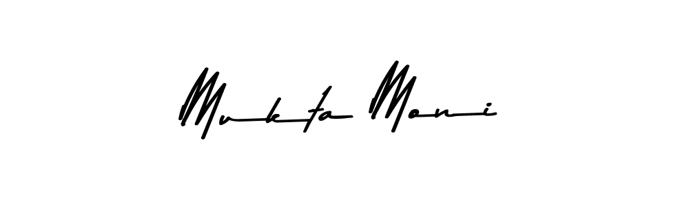 Create a beautiful signature design for name Mukta Moni. With this signature (Asem Kandis PERSONAL USE) fonts, you can make a handwritten signature for free. Mukta Moni signature style 9 images and pictures png