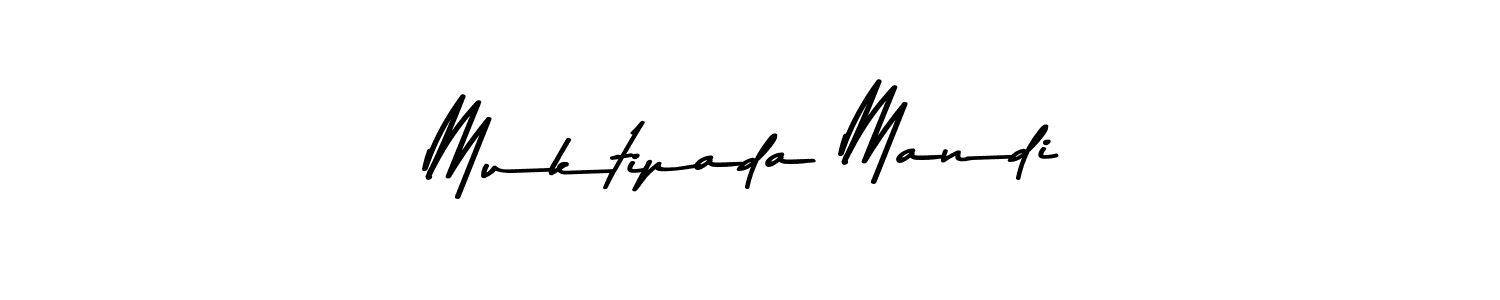 How to make Muktipada Mandi name signature. Use Asem Kandis PERSONAL USE style for creating short signs online. This is the latest handwritten sign. Muktipada Mandi signature style 9 images and pictures png